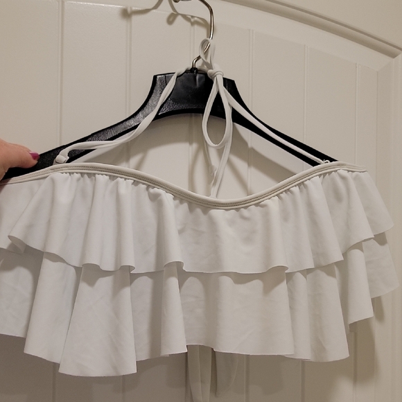Cocoship Elegant White Ruffled Swim Top Size 3XL NWT - Picture 1 of 9